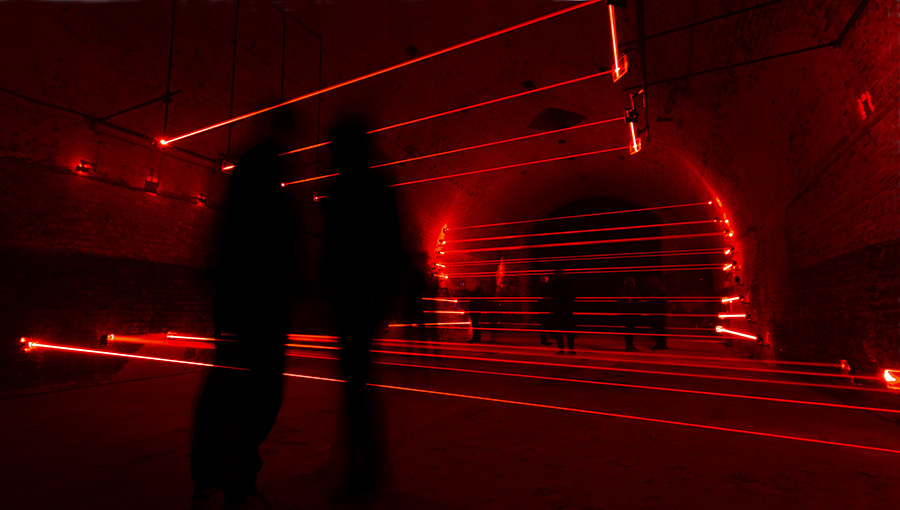 laser installation Himmel unter Berlin 2022 Unna (Germany)