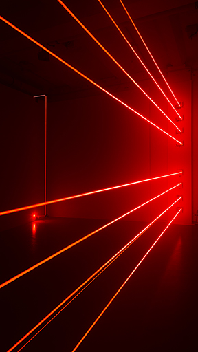 photo of a laser installation, lost places, previous transformer station, Berlin-Reinickendorf (Germany)