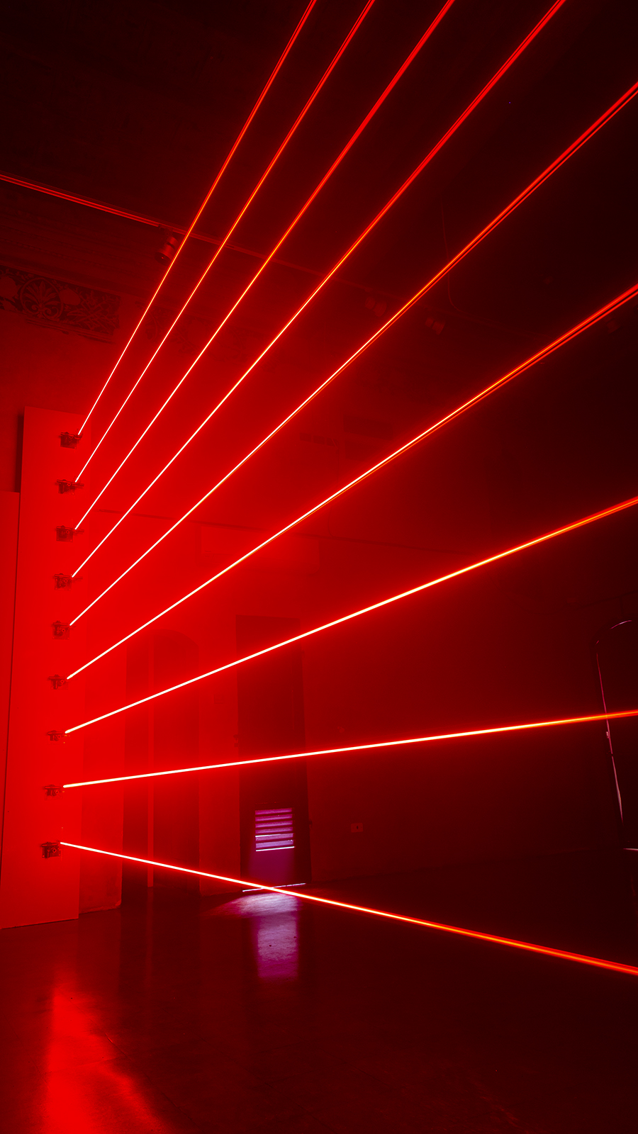 photo of a laser installation, lost places, previous transformer station, Berlin-Reinickendorf (Germany)