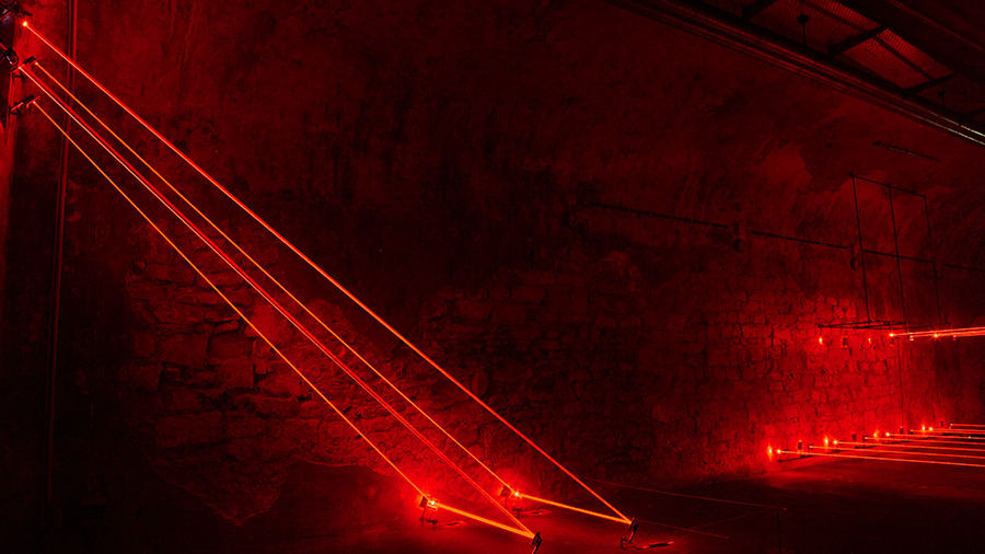 laser installation Lichtebene 2023 Unna (Germany)