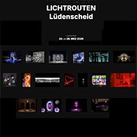 Plakat Ankündigung Lichtkunstprojekt Lichtrouten 2025(Lüdenscheid)